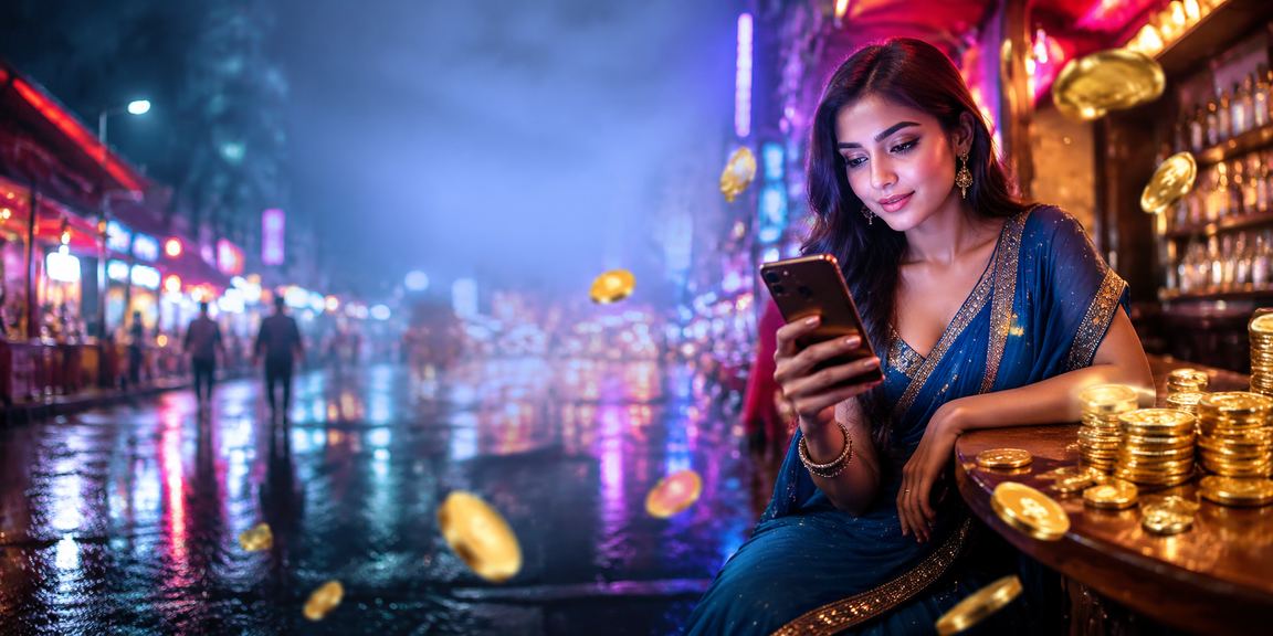রংপুরে নিয়ন আলোয় মোবাইলে ক্যাসিনো গেম খেলছেন একজন খেলোয়াড়